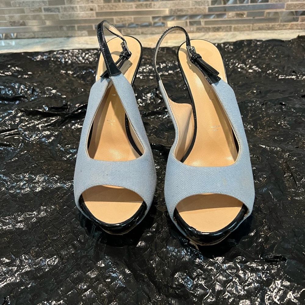 Vinci blue denim sandals